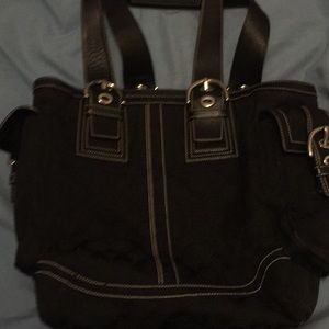Black signature coach purse